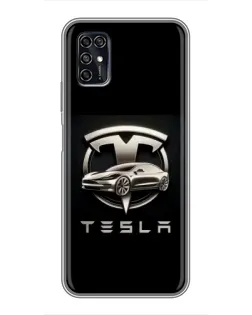 Чохол для ZTE Blade V2020 Smart з картинкою «Tesla — срібне авто» Чохол для ZTE Blade V2020 Smart з картинкою «Tesla — срібне авто»