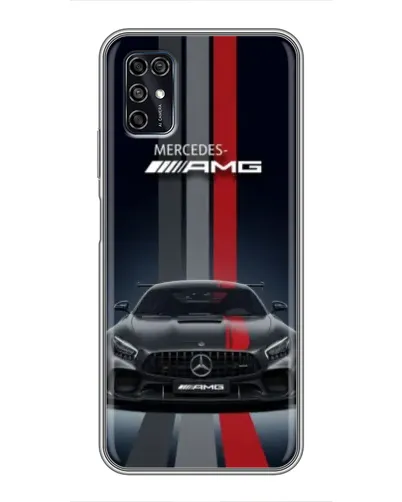 Чехол для ZTE Blade V2020 Smart с картинкой «Mercedes — белый карбон»