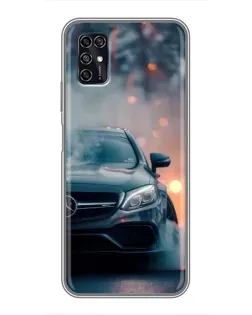 Чехол для ZTE Blade V2020 Smart с картинкой «Mercedes — ночной город»
