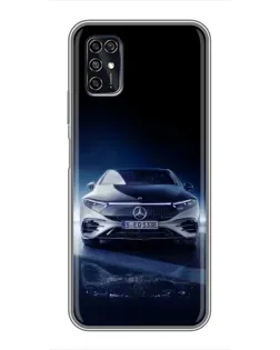 Чехол для ZTE Blade V2020 Smart с картинкой «Ночной Mercedes EQ»