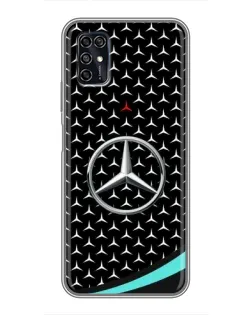 Чехол для ZTE Blade V2020 Smart с картинкой «Mercedes — бирюзовый акцент»
