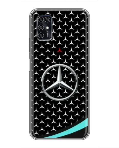 Чехол для ZTE Blade V2020 Smart с картинкой «Mercedes — бирюзовый акцент»