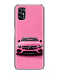 Чехол для ZTE Blade V2020 Smart с картинкой «Розовый Mercedes AMG»