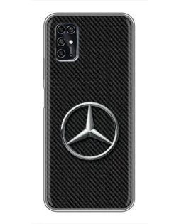 Чехол для ZTE Blade V2020 Smart с картинкой «Карбоновый Mercedes стиль»