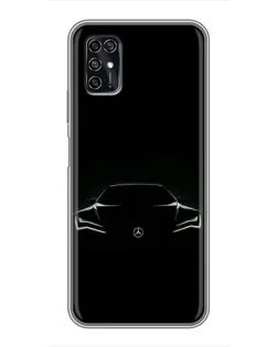 Чехол для ZTE Blade V2020 Smart с картинкой «Mercedes — силуэт авто»