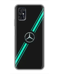 Чехол для ZTE Blade V2020 Smart с картинкой «Спортивные линии Mercedes»
