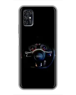 Чехол для ZTE Blade V2020 Smart с картинкой «Салон Audi — руль»