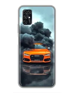 Чохол для ZTE Blade V2020 Smart з картинкою «Audi у хмарах диму»