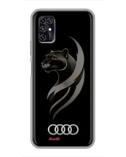Чохол для ZTE Blade V2020 Smart з картинкою «Графіка — пантера та Audi»