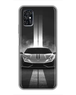 Чехол для ZTE Blade V2020 Smart с картинкой «Lamborghini симметрия дорог»