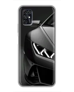 Чехол для ZTE Blade V2020 Smart с картинкой «Lamborghini фары детализация»