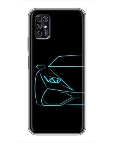 Чехол для ZTE Blade V2020 Smart с картинкой «Голубой силуэт Lamborghini» Чехол для ZTE Blade V2020 Smart с картинкой «Голубой силуэт Lamborghini»
