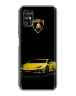 Чехол для ZTE Blade V2020 Smart с картинкой «Lamborghini желтый акцент»
