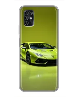 Чехол для ZTE Blade V2020 Smart с картинкой «Салатовый Lamborghini Huracan»