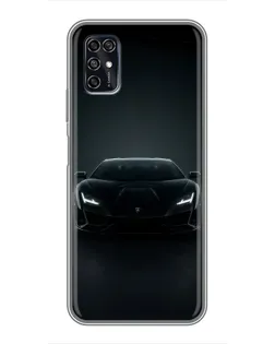 Чехол для ZTE Blade V2020 Smart с картинкой «Черный Lamborghini Aventador»