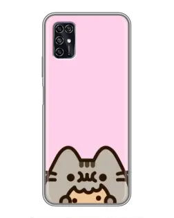 Чехол для ZTE Blade V2020 Smart с картинкой «Pusheen и печенье»