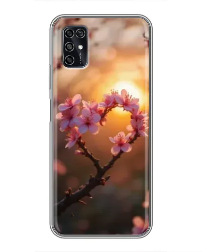 Чохол для ZTE Blade V2020 Smart з картинкою «Рожевий цвіт сердечко на тлі заходу» Чохол для ZTE Blade V2020 Smart з картинкою «Рожевий цвіт сердечко на тлі заходу»