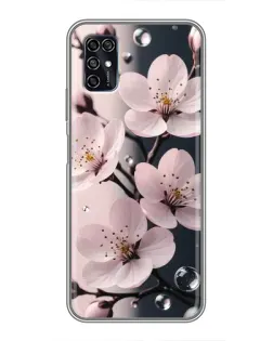 Чохол для ZTE Blade V2020 Smart з картинкою «Ніжня сакура та краплі»