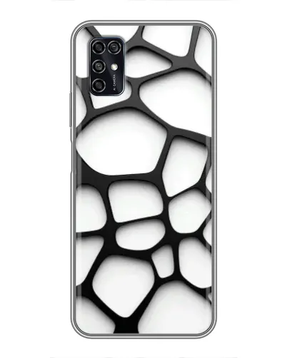 Чехол для ZTE Blade V2020 Smart с картинкой «Белая объемная сетка»