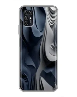 Чохол для ZTE Blade V2020 Smart з картинкою «Об'ємні сині складки»