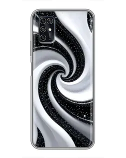 Чохол для ZTE Blade V2020 Smart з картинкою «Чорно-біла спіраль»