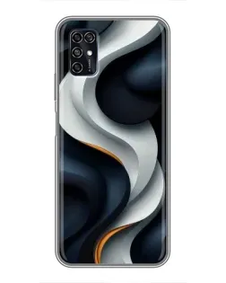 Чохол для ZTE Blade V2020 Smart з картинкою «Об'ємні чорно-білі стрічки»