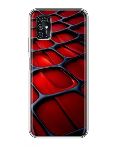 Чехол для ZTE Blade V2020 Smart с картинкой «Красная глянцевая сетка»