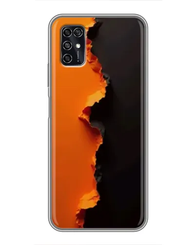 Чехол для ZTE Blade V2020 Smart с картинкой «Оранжевый разлом»
