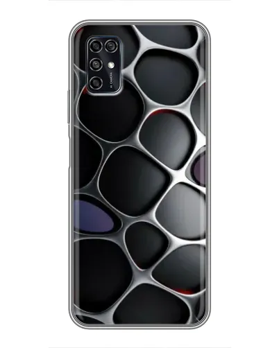 Чехол для ZTE Blade V2020 Smart с картинкой «Объемная темная решетка»