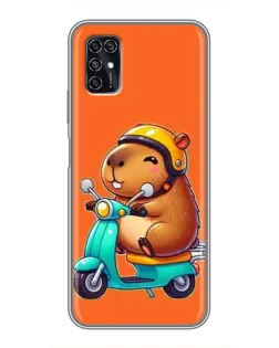 Чохол для ZTE Blade V2020 Smart з картинкою «Капібара на скутері»