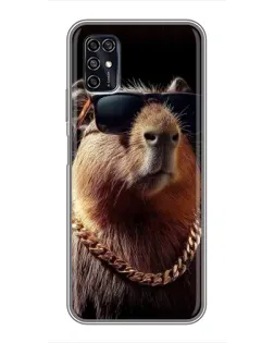 Чохол для ZTE Blade V2020 Smart з картинкою «Капібара золотий ланцюг»
