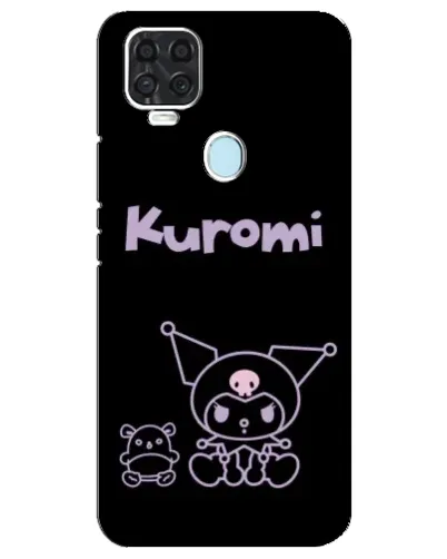 Чехол для ZTE Blade V2020 с картинкой «Kuromi — черный минимализм»