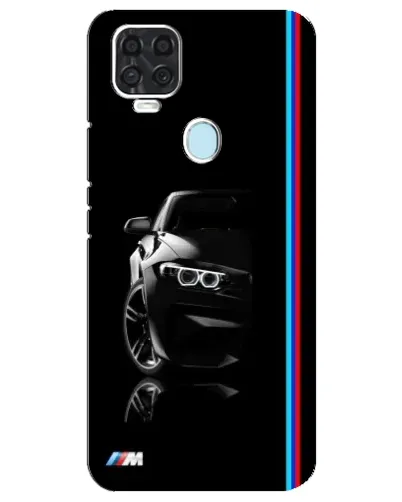 Чехол для ZTE Blade V2020 с картинкой «Силуэт BMW в темноте»