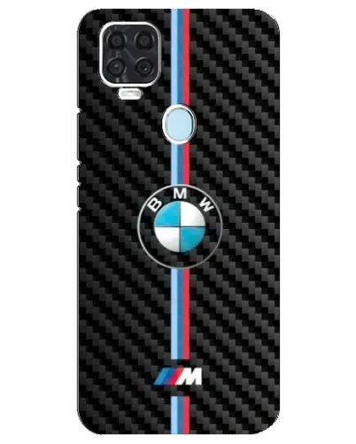 Чехол для ZTE Blade V2020 с картинкой «Эмблема BMW и карбон»