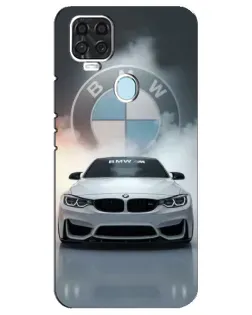 Чехол для ZTE Blade V2020 с картинкой «BMW в белом дыму»