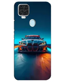 Чехол для ZTE Blade V2020 с картинкой «BMW — огни неона»