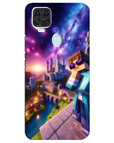 Чохол для ZTE Blade V2020 з картинкою «Стів та космос» Чохол для ZTE Blade V2020 з картинкою «Стів та космос»