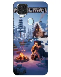 Чохол для ZTE Blade V2020 з картинкою «Зимовий Minecraft»