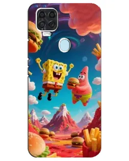 Чехол для ZTE Blade V2020 с картинкой «Космический фастфуд»