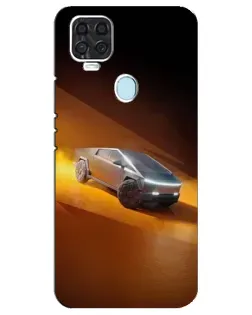 Чехол для ZTE Blade V2020 с картинкой «Cybertruck в пустыне»