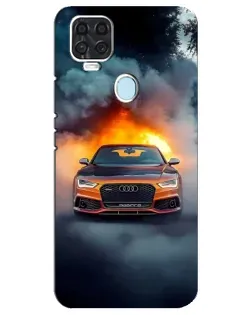 Чехол для ZTE Blade V2020 с картинкой «Audi в огненном дыму» Чехол для ZTE Blade V2020 с картинкой «Audi в огненном дыму»