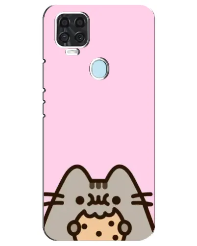 Чехол для ZTE Blade V2020 с картинкой «Pusheen и печенье»