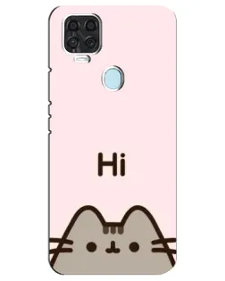 Чехол для ZTE Blade V2020 с картинкой «Пушин говорит Hi»