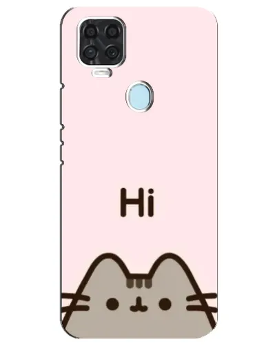 Чехол для ZTE Blade V2020 с картинкой «Пушин говорит Hi»