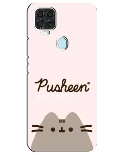 Чехол для ZTE Blade V2020 с картинкой «Pusheen логотип»