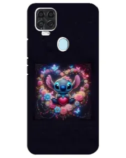 Чехол для ZTE Blade V2020 с картинкой «Stitch в цветах»