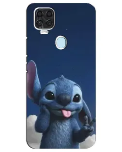 Чехол для ZTE Blade V2020 с картинкой «Стич в облаках»