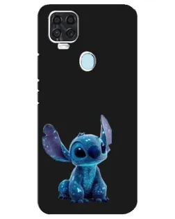 Чехол для ZTE Blade V2020 с картинкой «Стич на черном»