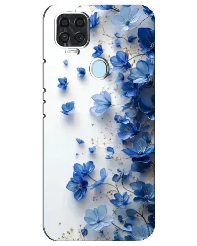 Чехол для ZTE Blade V2020 с картинкой «Голубой цветочный каскад» Чехол для ZTE Blade V2020 с картинкой «Голубой цветочный каскад»