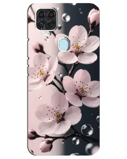 Чехол для ZTE Blade V2020 с картинкой «Нежная сакура и капли» Чехол для ZTE Blade V2020 с картинкой «Нежная сакура и капли»